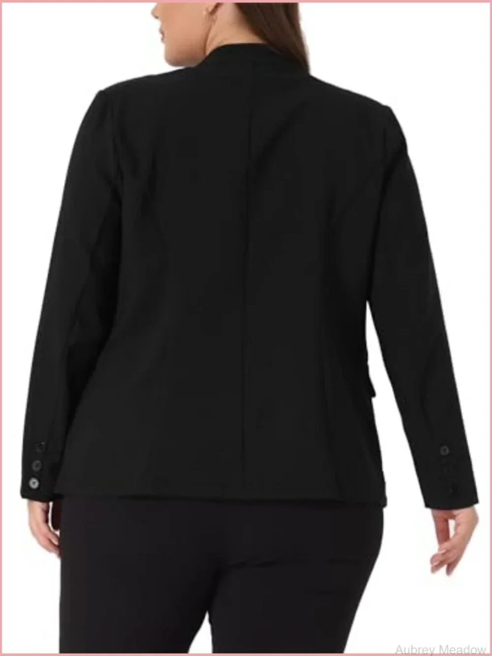 Plus Size Blazer Loose Fit Lightweight Office Work Suit Jacket Single Button